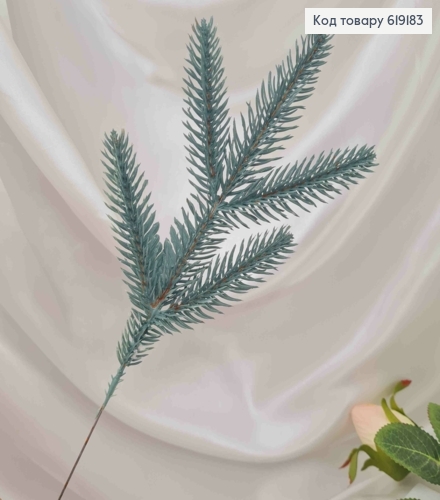 Веточка Елки на 5отростков, 28см, ГОЛУБАЯ (немножко с дефектом) 619183 фото 1