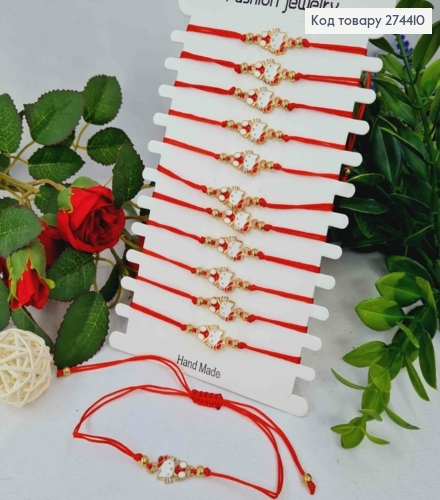 Браслет  ЧЕРВОНА нитка з кулончиком "HELLO KITTY", на затяжці 274410 фото 1