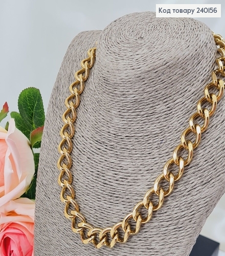 Цепочка 45+5см  1,2см   лимонне золотот  Stainless Steel 240156 фото 1
