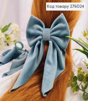 Резинка, БАНТ велюр, цвет МЯТНЫЙ, размер 13*20см, ручная работа, Украина. 276024 фото