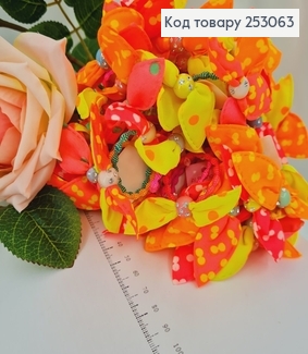 Резинка детская 3,5см в горох Солоха, 100шт/уп. в асорт. 253063 фото