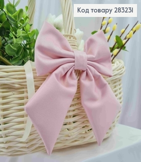 Повязка для корзины Бантик, Розового цвета на завязках, плотный атлас, 13*17см, ручная работа 283231 фото