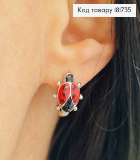 Серьги родованные "Бедрик", 1,4см, английская застежка, Xuping 181735 фото