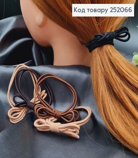 Резинка шнурок двойная БАНТИК коричневые цвета в ассорт. 252066 фото