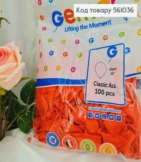 Воздушный шар латексной 12' Gemar КРАСНый матовой  (30 см), 100 шт 561036 фото