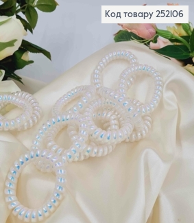 Резинка пружинка, Перламутрового кольору, 5см 252106 фото