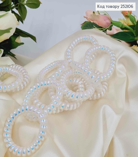 Резинка пружинка, Перламутрового кольору, 5см 252106 фото 1