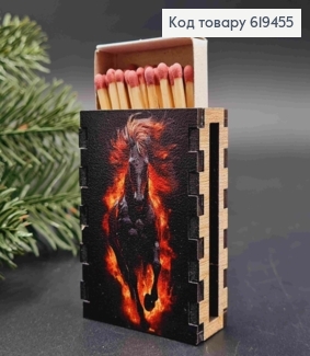 Магнит из дерева (спички) с принтом "КОНЕЦ", 6*4,5*2см, ручная работа, Украина. 619455 фото