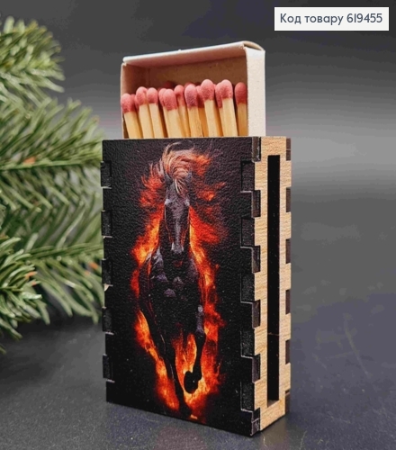 Магнит из дерева (спички) с принтом "КОНЕЦ", 6*4,5*2см, ручная работа, Украина. 619455 фото 1