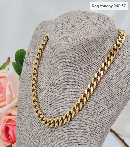 Цепочка 40+5см длина, 1,2см ширина лимонное золото  Stainless Steel 240157 фото 2