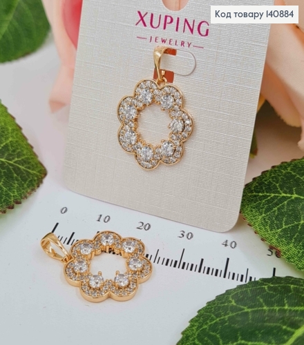 Кулон "Ромашка", з камінцями, 2см, Xuping 18К 140884 фото 1