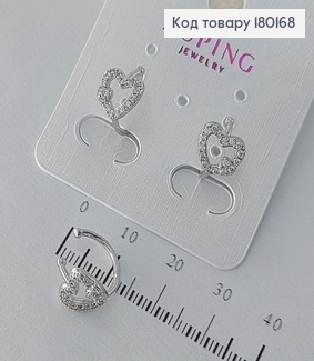 Серьги   на хрящ  Серце  медзолото Xuping 180168 фото