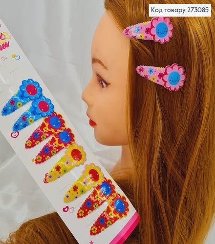 Заколка тік так дитяча Сонечко  в асорт. 10 шт/уп. 273085 фото 1