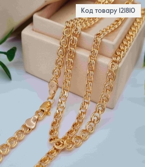 Цепочка плетения ЛАВ, ширина 4,5мм, длина 60см, Xuping 18К. 121810 фото
