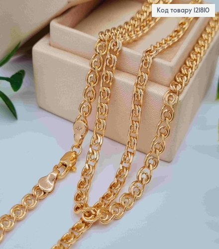 Цепочка плетения ЛАВ, ширина 4,5мм, длина 60см, Xuping 18К. 121810 фото 1