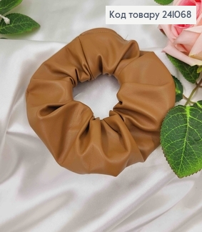 Резинка ЕКОшкіра 11см, КОРИЧНЕВО-МІДНА, ручна робота, Україна 241068 фото