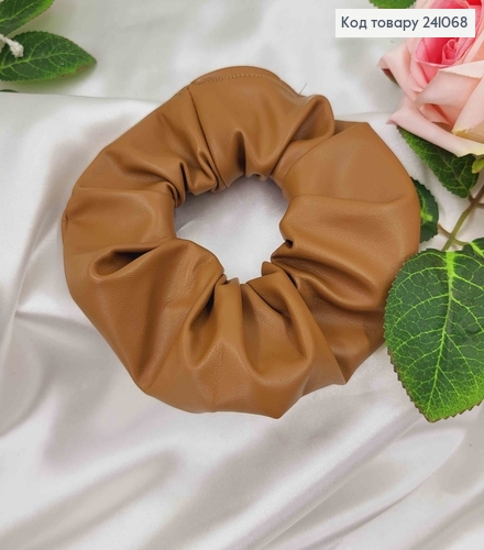 Резинка ЕКОшкіра 11см, КОРИЧНЕВО-МІДНА, ручна робота, Україна 241068 фото 1