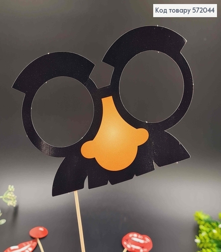 Фотобутафорія, Вуса, губки, окуляри, набір 10 предметів. 572044 фото 1