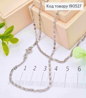 Цепочка родованная УЛИЧНОЕ плетение, длина 50см, Xuping 190527 фото