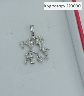 Кулон Мальчик і девочка родироване  Xuping 220090 фото