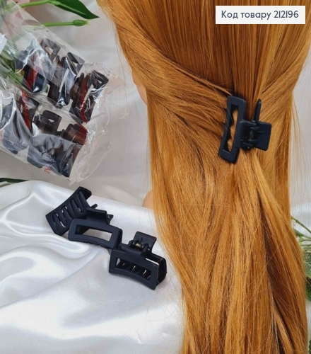 Краб пластик Черный матовый, прямоугольный 3,5см 212196 фото 1