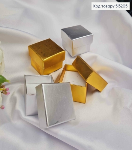 Коробка квадратная с блеском, 4*4*3см, цвета в ассортименте. 513205 фото 1