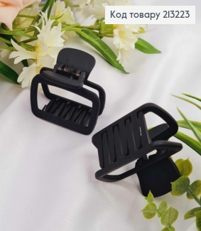 Краб пластик, матовый, Черного цвета, прямоугольный закругленный, 5см. 213223 фото