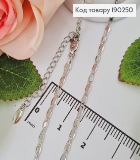 Цепочка родовой пластинки 3мм, длина 45+5см, Xuping  190250 фото