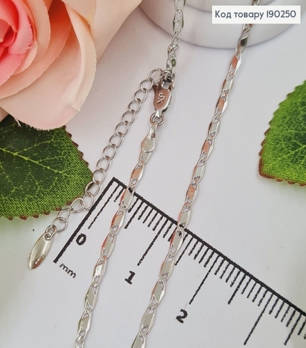 Цепочка родовой пластинки 3мм, длина 45+5см, Xuping  190250 фото 1
