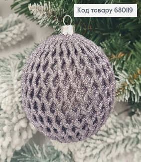 Игрушка шар 80мм Ажур ГРАФИТ, Украина 680119 фото