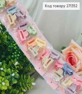 Набор детских прямоугольных крабиков, цвета в ассортименте. 30шт/уп 271352 фото