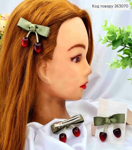Заколка стріла "Черешеньки" з Бантиком, 6см 263070 фото 1