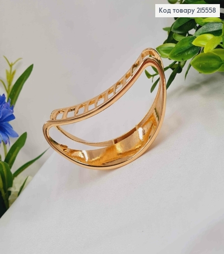 Краб металл Золотого цвета, полукруг, 9см 215558 фото 2