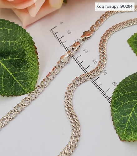 Цепочка родовая, плетение двойной ромб, 5мм, дл. 60см. Xuping 190284 фото 1