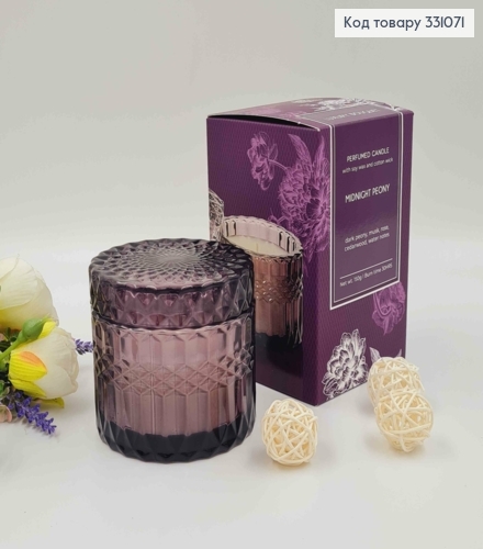 Парфумована  свічка з кришкою, СОЄВА, MIDNIGHT PEONY (dark peony,musk,rose,cedarwood,water) 331071 фото 1