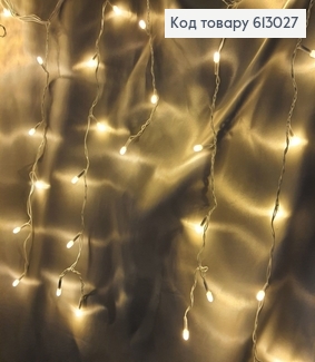 Гирлянда шторка белая проволока 5 м 150 LED белая теплая 613027 фото