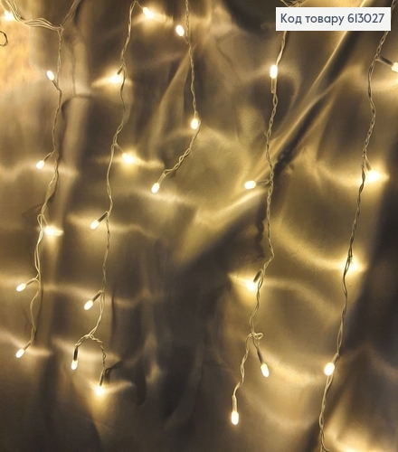 Гирлянда шторка белая проволока 5 м 150 LED белая теплая 613027 фото 1