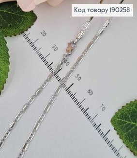 Цепочка родованная, плетение пластинками, 45см Xuping  190258 фото