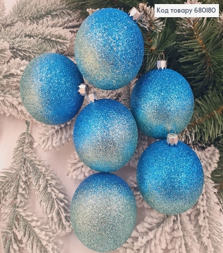 Набір куль 80мм Омбре БЛАКИТНИЙ+М'ЯТА 6шт/уп., Україна 680180 фото 1