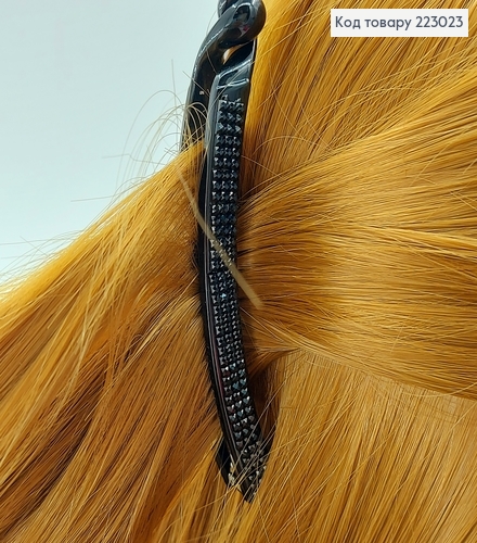 Заколка банан с камнями 9 см 223023 фото 1