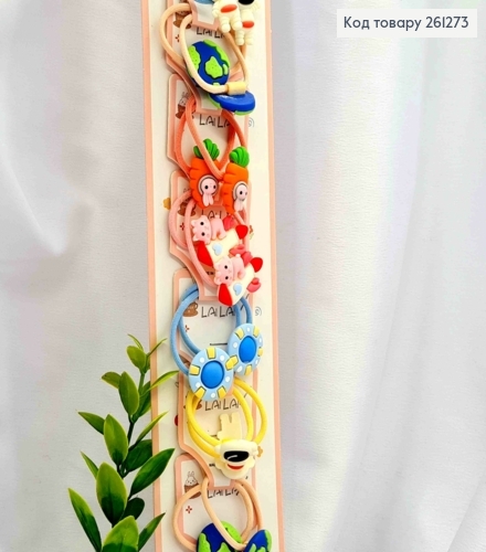 Набор детских резинок (20шт) космические в ассортименте, тонкие, диаметр 3,5см. 261273 фото 1