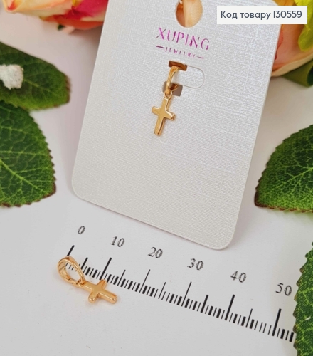 Крестик классический 1см, Xuping 18К 130559 фото 1