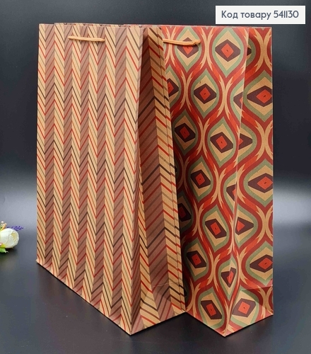 Пакет паперовий, крафт "З різними фігурками", 31*41*10см в асорт. 541130 фото 1