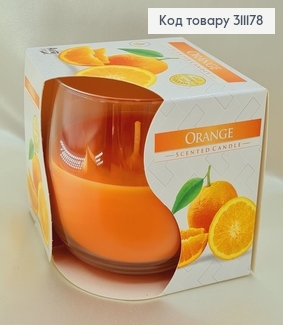 Аромасвечи стакан BISPOL Апельсин 130 г / 24 часов, 71-63 312029 фото