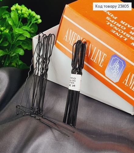 Набір (10шт): Рогач - шпилькка черный 7 см 10 шт / уп 231105 фото 1