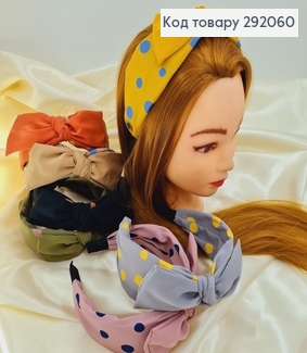 Обруч чалма бант в горох   в асс. 292060 фото