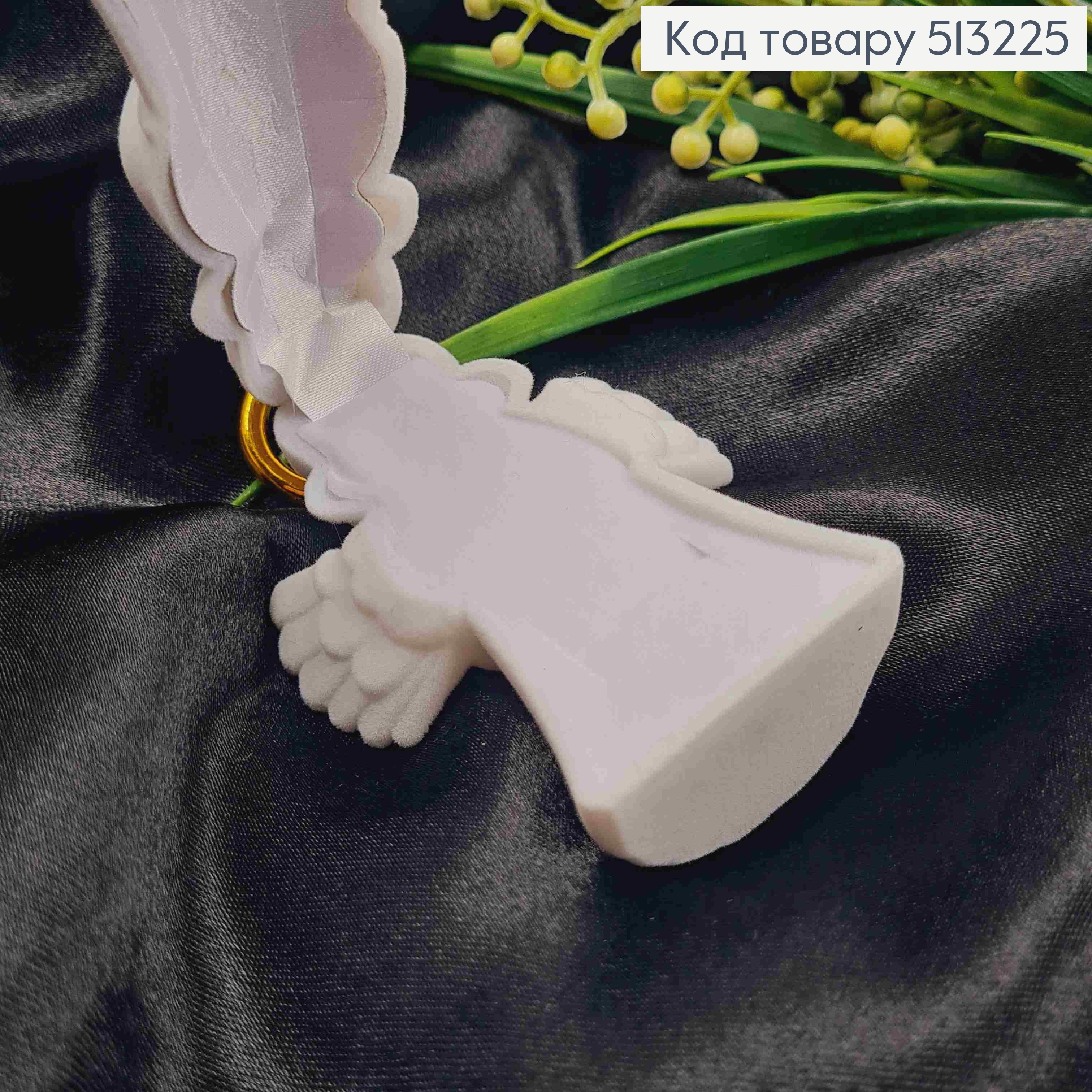 Коробка-футляр велюр, "АНГЕЛ", 9*4см, Белого цвета 513225 фото 2