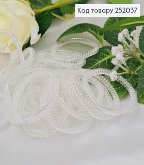 Резинка пружинка тоненька 4см прозора 252037 фото