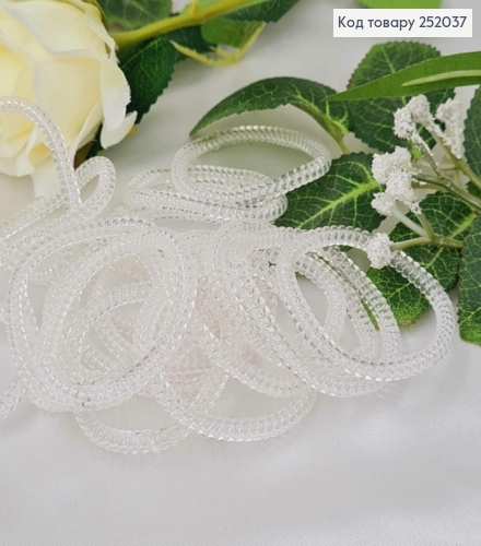Резинка пружинка тоненька 4см прозора 252037 фото 1
