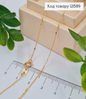 Цепочка Панцирное плетение с плоскими пластинками, ширина 1мм, длина 48см, Xuping 18K 121589 фото